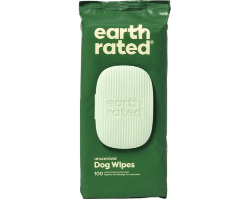 Lingettes pour chiens Earth Rated, non parfumées, paquet de 100