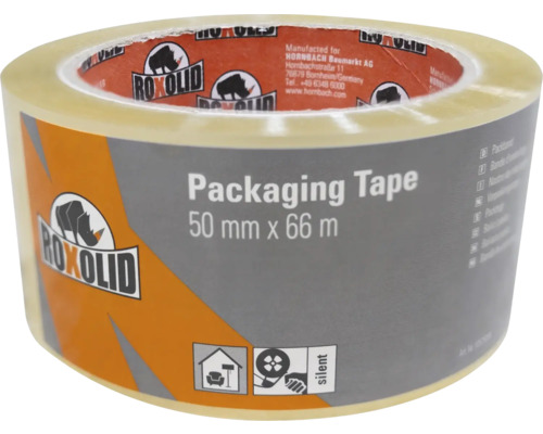 ROXOLID Packband transparent 50 mm x 66 m