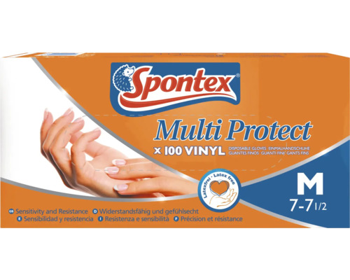 Spontex Einmalhandschuhe Multi Protect Weiß 100er Gr. 7-7,5