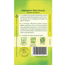 Aubergine 'Black Beauty' Quedlinburger Gemüsesamen