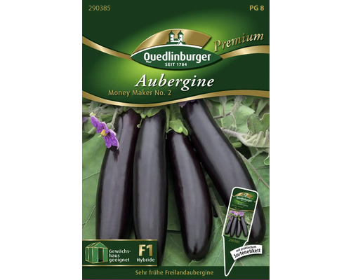 Semences de légumes aubergine 'Money Maker 2' Quedlinburger Quedlinburger Aubergine Money Maker No. 2 sachet de graines