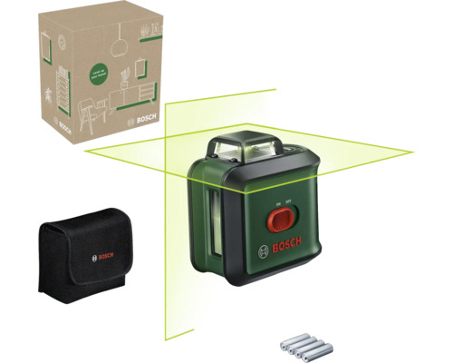 Laser lignes croisées Bosch avec emballage, sacoche et piles