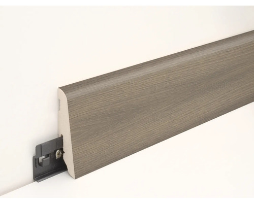 Plinthe en bois avec clip de fixation