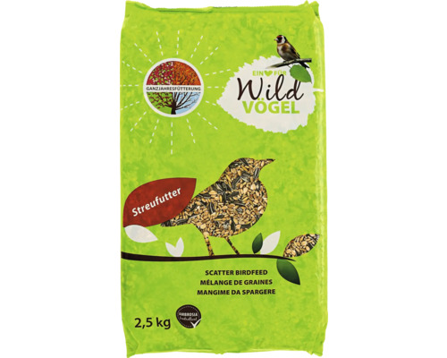 Nourriture pour oiseaux sauvages Ein Herz für Wildvögel HFW mélange de  graines 2,5kg également comme nourriture pour oiseaux toute l'année,  contrôlé sur Ambrosia - HORNBACH Luxembourg