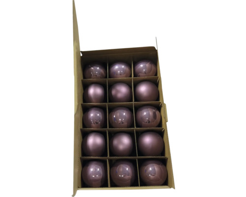 Lot de 30 boules de Noël en verre Ø 6 cm violet Lot de 30 boules de Noël en verre Ø 6 cm violet