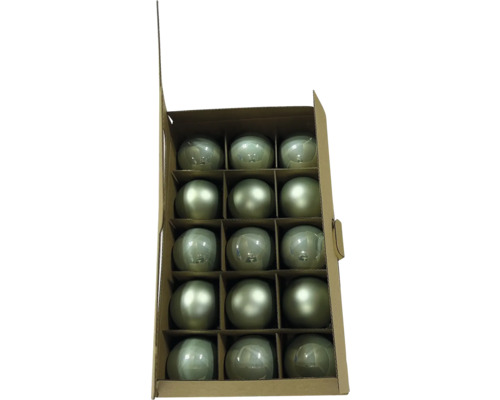 Lot de 30 boules de Noël en verre Ø 6 cm vert Lot de 30 boules de Noël en verre Ø 6 cm vert