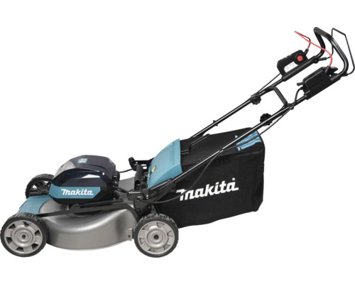 Tondeuse à gazon Makita avec batterie et bac de ramassage