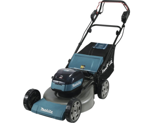 Tondeuse à gazon Makita avec batterie et bac de ramassage