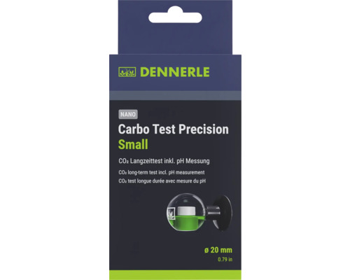 Dauertest Dennerle Carbo CO2-Test Precision Small 20 mm, inkl. Indikatorflüssigkeit, aus Kristallglas