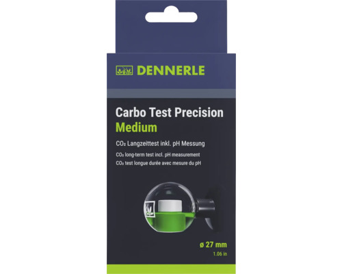 Test permanent Dennerle Carbo test CO2 Précision Medium 27 mm, avec liquide indicateur, en verre cristallin