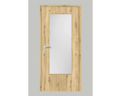 Porte d'intérieur Pertura Yori CPL chêne noueux en longueur 86,0x198,5 cm droite avec découpe G3 (sans verre)