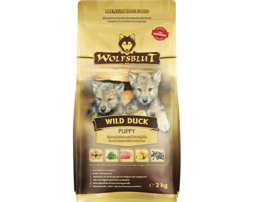 Wolfsblut Wild Duck Puppy Trockenfutter für Hunde, 2 Kilogramm