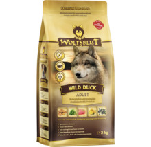 Croquettes pour chien WOLFSBLUT Wild Duck Adult, canard avec pommes de terre avec des supers aliments précieux, sans céréales, sans gluten 2 kg-thumb-0