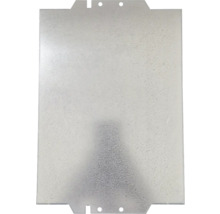 Metallplatte mit Aussparungen und Löchern