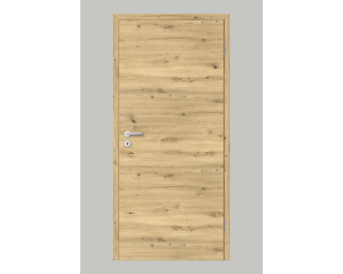 Porte d'intérieur Pertura Yori CPL chêne noueux transversal 86,0x198,5 cm droite Porte intérieure avec motif bois et poignée de porte