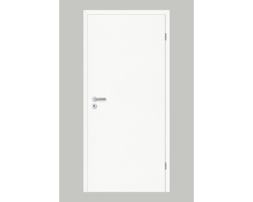 Porte d'intérieur Pertura Yori CPL blanc Masera en longueur 86,0x198,5 cm droite Porte intérieure blanche avec garniture de poignée