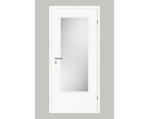 Pertura Zimmertür Yori CPL Masera Weiß längs 73,5x198,5 cm Rechts mit Lichtausschnitt G3 (ohne Glas)