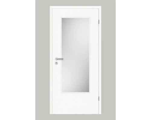 Porte d'intérieur Pertura Yori CPL blanc Masera en longueur 73,5x198,5 cm droite avec découpe G3 (sans verre)