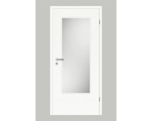 Porte d'intérieur Pertura Yori CPL blanc Masera transversal 86,0x198,5 cm droite avec découpe G3 (sans verre)