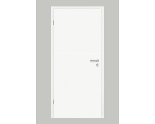 Porte d'intérieur Pertura Perla 09 laque blanche 73,5x198,5 cm gauche