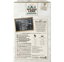 Informations sur la nourriture pour chat Wildes Land avec les variantes de menu, la composition et les recommandations d''alimentation