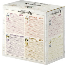 Assortiment de nourriture pour chats avec différentes saveurs