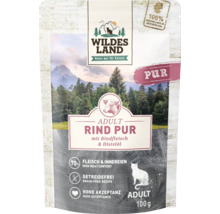 Wildes Land Aliment pour chats Adult Boeuf Pur 100g