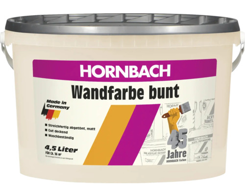 Eimer mit Hornbach Wandfarbe Bunt, 4,5 Liter
