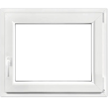 Weißes Kunststofffenster mit Fenstergriff