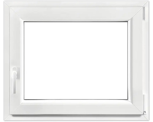 Weißes Kunststofffenster mit Fenstergriff