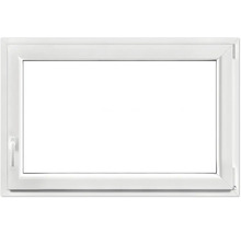 Weißes Kunststofffenster mit Fenstergriff