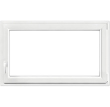 Weißes Kunststofffenster mit Griff