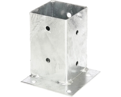 Douille vissée pour une fixation aux angles 91 x 91 x 150 mm galvanisé à chaud Support de poteau en acier à visser