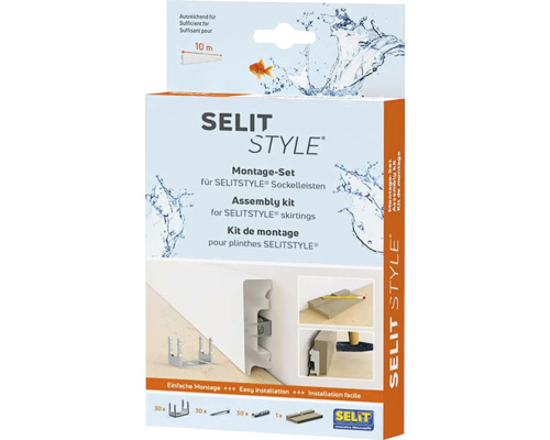 Selit Montageset für SELITSTYLE Sockelleisten Pack = 2 Stück