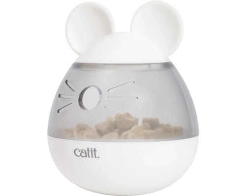 Distributeur d'en-cas catit Pixi, souris rouge, env. 8 x10 cm, friandises jusqu'à 9 mm