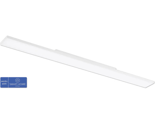 Plafonnier LED Smart Light zigbee Bluetooth 34,2W 3910 lm CCT + RVB 1200x100 mm blanc - Compatible SMART HOME by hornbach