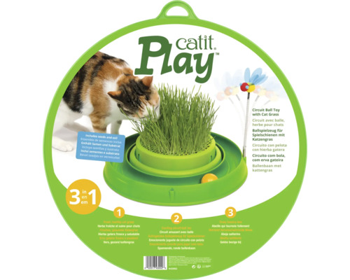 Catit Play Jouet pour chat avec herbe à chat et balle