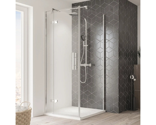 Drehtür für Seitenwand Breuer Avanta 100 cm Anschlag links Dekor Grau Profilfarbe chrom Drehtür für Seitenwand Breuer Avanta 100 cm Anschlag links Dekor Grau Profilfarbe chrom
