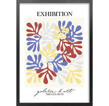 Affiche d''exposition encadrée avec des motifs de feuilles