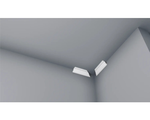 Angle intérieur pour baguette décorative D7, longueur de côté 19 cm Deux moulures d''ornement dans un coin intérieur