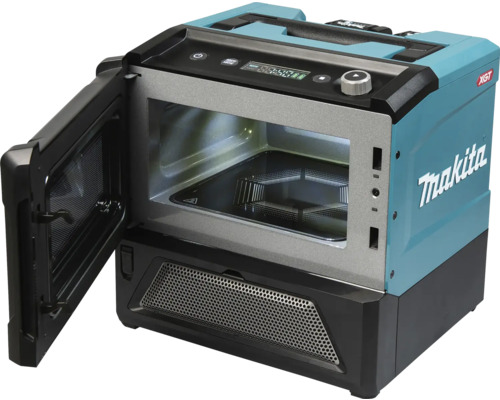 Micro-ondes Makita avec porte ouverte