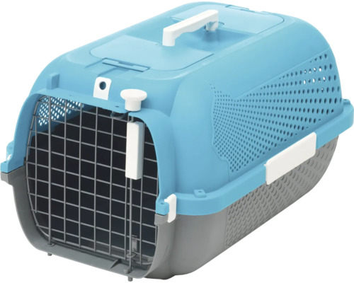 Cage de transport Catit Voyageur 200 medium turquoise / gris env. 56 x 37 x 31 cm Cage de transport pour animaux avec porte grillagée