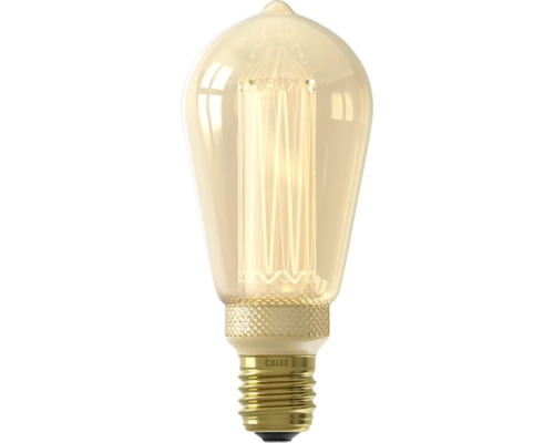 Ampoule LED ST64 à intensité lumineuse variable E27/3,5W or 120 lm 1800 K blanc chaud Calex Crown Ampoule Calex de style vintage avec filament apparent