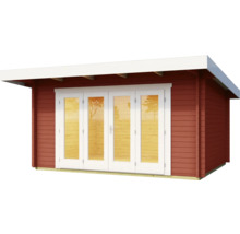 Abri de jardin avec double porte et toit plat