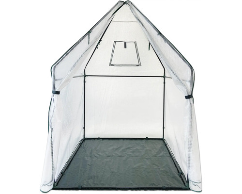 Serre avec film et fenêtre