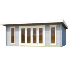 Abri de jardin avec portes fenêtres et fenêtres