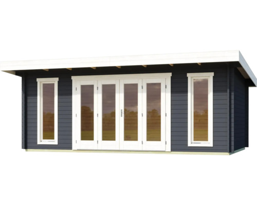 Abri de jardin avec fenêtres et porte double
