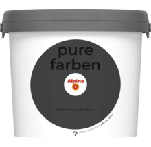 Alpina Pure Farben Anthrazitgrau matte Innenfarbe, 2,5 Liter