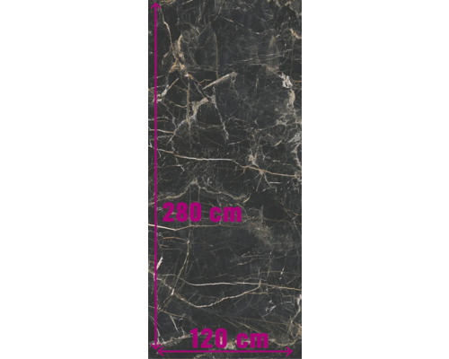 Carrelage sol et mur Carrelage mural en grès-cérame fin Marquina 119,7 x 0,6 cm doré brillant rectifiée