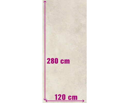 Carrelage sol et mur en grès cérame fin Montreal 120 x 280 x 0,6 cm sable mat